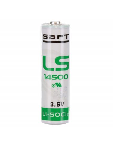 Saft LS14500, LS-14500 Li-SOCI2 2600Mah Button Top Bare Lithium Cell