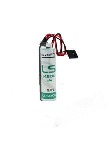 Saft LS14500-YA Li-SOCI2 2600Mah With 3 Inch Flyleads and alternative black plug