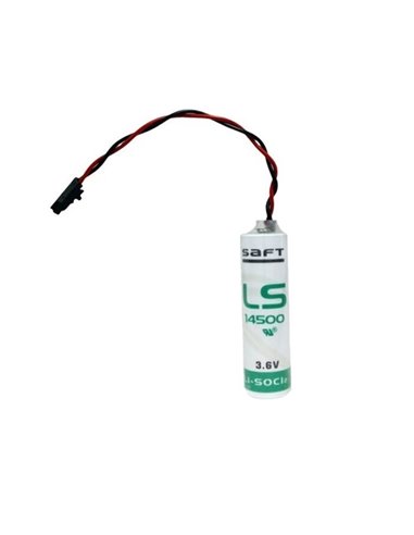 Saft LS14500-300419-00035 Li-SOCI2 2600Mah With 3 Inch Flyleads and black plug