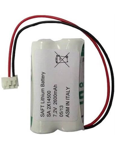 Pacco 2LS14500-AMC Battery, 7.2V 2600mah dual LS14500