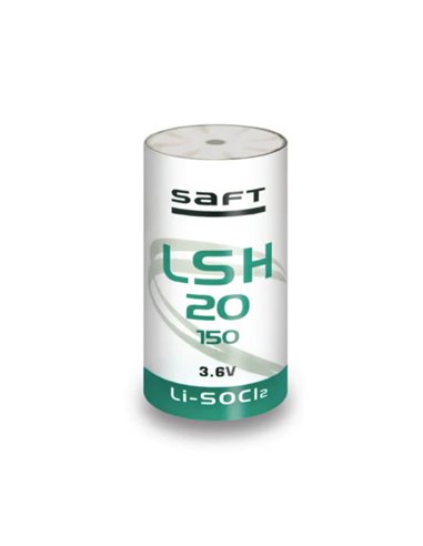 Saft LSH20150 Battery, 3.6V 14.0Ah Size D Spiral Cell Li-SOCl 2