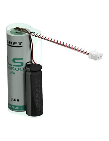 Saft LSP14500-20F Battery, 3.6V 2.6Ah Size AA Hybrid Cell Li-SOCl 2