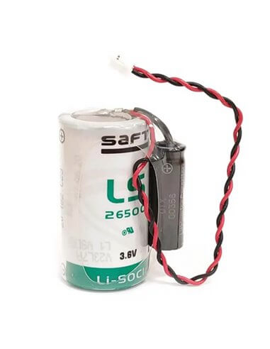 Saft LSP26500-20F Battery, 3.6V 7.7Ah Size ? Hybrid Cell Li-SOCl 2