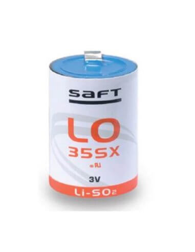 Saft LO35SX Battery, 2.8V 2.2Ah Size 2/3 C Spiral Cell Li-SO2