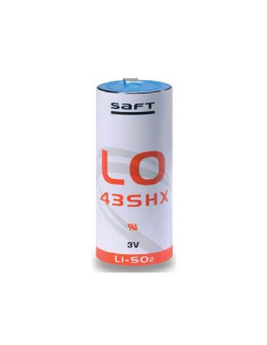 Saft LO43SHX Battery, 2.8V 5.0Ah Size 5/4 C Spiral Cell Li-SO2