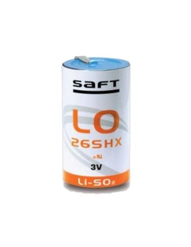 Saft LO26SHX Battery, 3V 7.5Ah Size D Spiral Cell Li-SO2