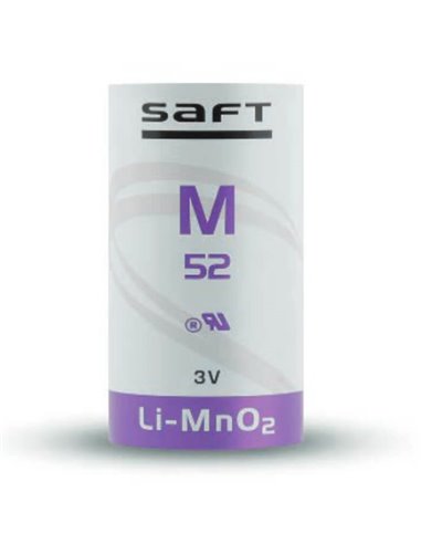 Saft M52 Battery, 3.0V 5.6Ah Size C Spiral Cell LiMnO2