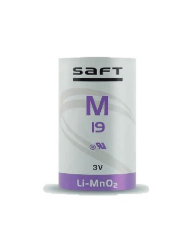 Saft M19 Battery, 3.0V 10.3Ah Size Short D Spiral Cell LiMnO2