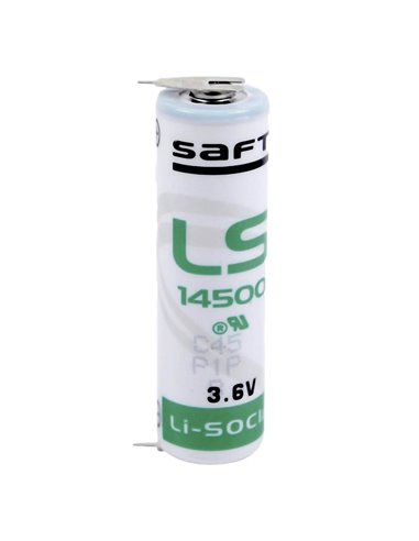 Saft LS14500, LS-14500 Li-SOCI2 2600Mah With Single PC Pins Lithium Cell