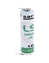 Saft LS14500, LS-14500 Li-SOCI2 2600Mah With PC Pins, 2 Pin on Negative Terminal & 1 Pin on Postive Terminal