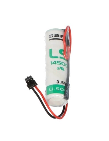 Saft LS14500-MDS Li-SOCI2 2600Mah With 3 Inch Flyleads and black plug