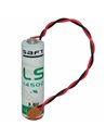 Saft LS14500-PR Li-SOCI2 2600Mah With 3 Inch Flyleads and alternative brown plug