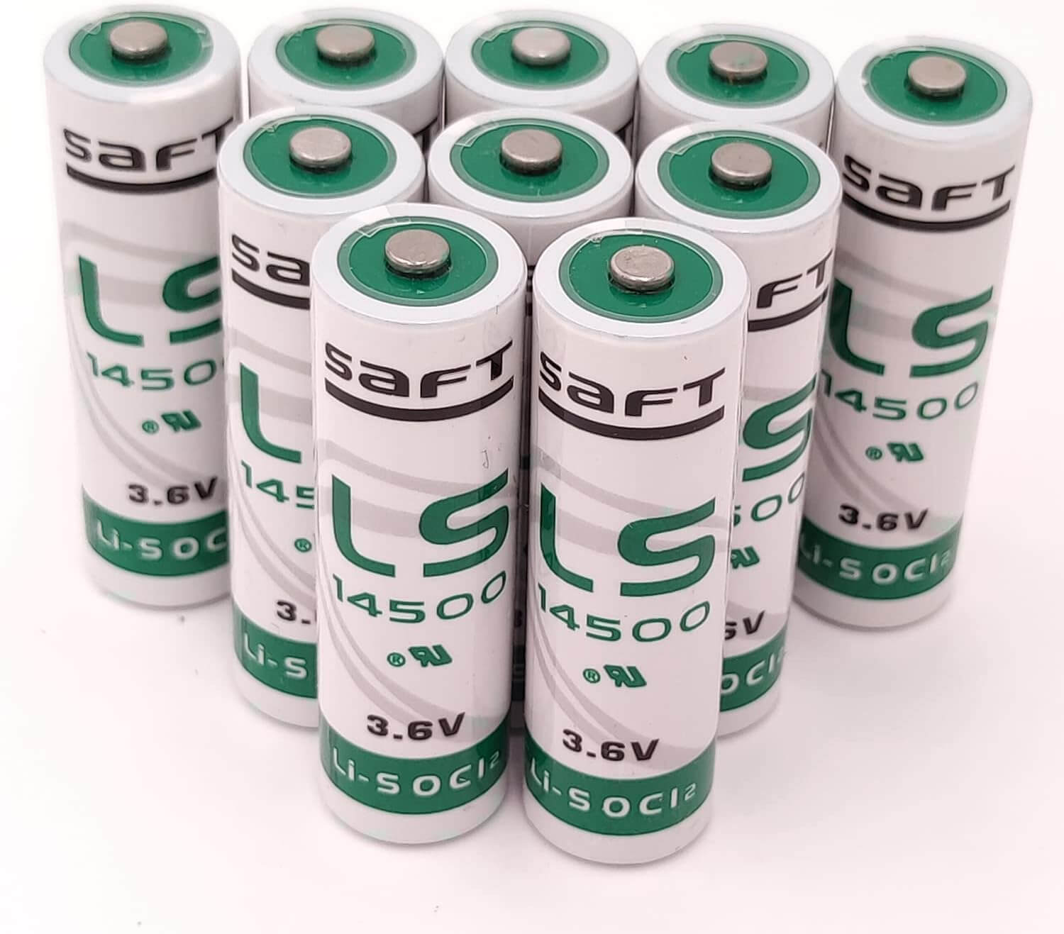 Saft LS14500, LS-14500 Li-SOCI2 2600Mah Button Top Bare Lithium Cell