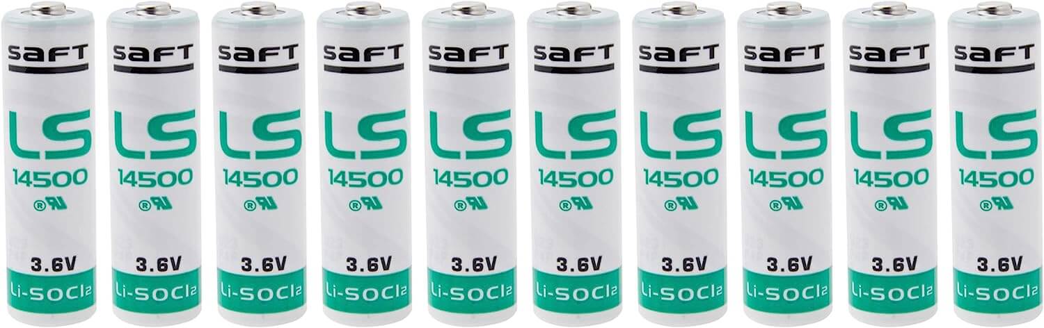 Saft LS14500, LS-14500 Li-SOCI2 2600Mah Button Top Bare Lithium Cell