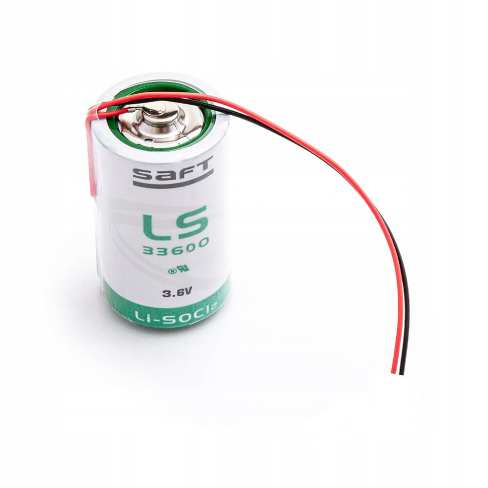 Saft ls33600, D size battery 3.6V 17000mah with 3 inch fly leads