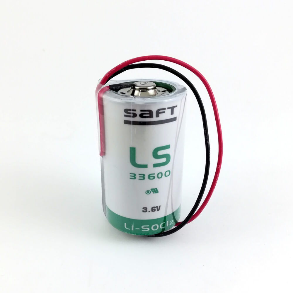 Saft ls33600, D size battery 3.6V 17000mah with 3 inch fly leads