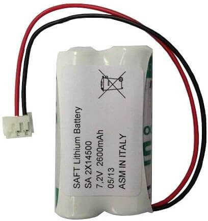 Pacco 2LS14500-AMC Battery, 7.2V 2600mah dual LS14500