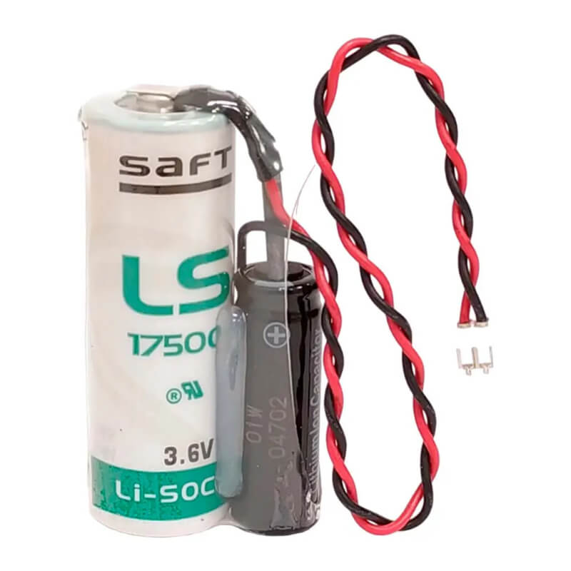 Saft LSP17500-20F Battery, 3.6V 3.6Ah Size A Hybrid Cell Li-SOCl 2