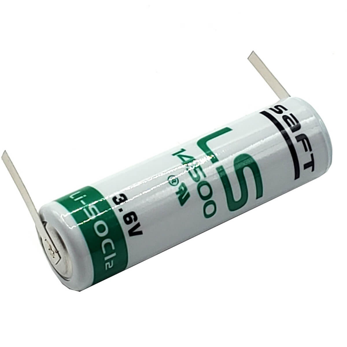 Saft LS14500-STS, LS-14500 Li-SOCI2 2600Mah Battery with solder tabs.