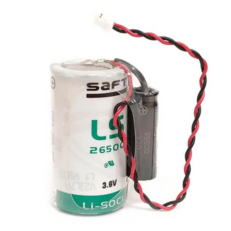 Saft LSP26500-20F Battery, 3.6V 7.7Ah Size ? Hybrid Cell Li-SOCl 2