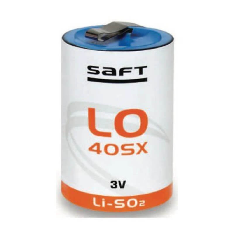 Saft LO40SX Battery, 2.8V 3.5Ah Size 2/3 thin D Spiral Cell Li-SO2