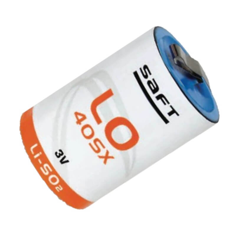 Saft LO40SX Battery, 2.8V 3.5Ah Size 2/3 thin D Spiral Cell Li-SO2