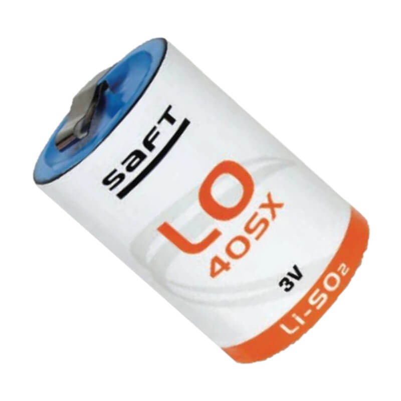 Saft LO40SX Battery, 2.8V 3.5Ah Size 2/3 thin D Spiral Cell Li-SO2