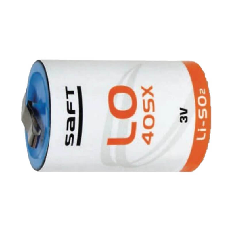 Saft LO40SX Battery, 2.8V 3.5Ah Size 2/3 thin D Spiral Cell Li-SO2