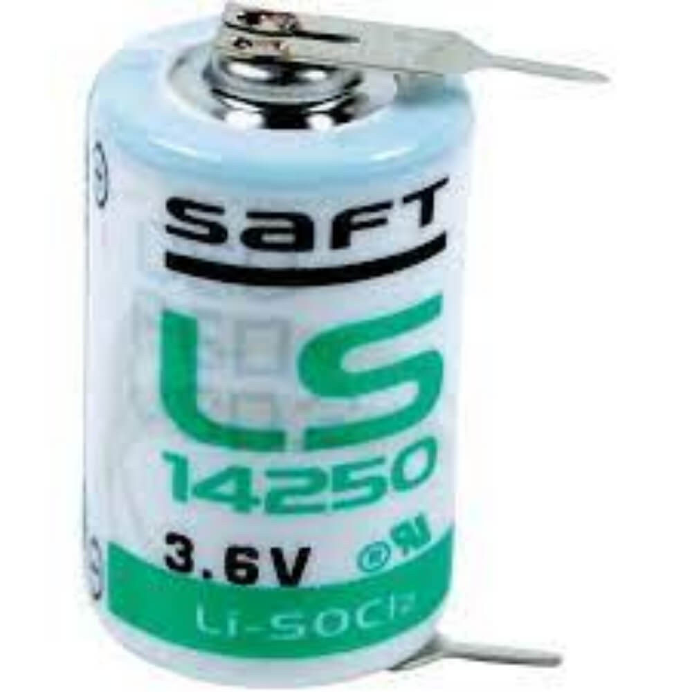 Saft LS14250, LS 14250 With PC Pins (1 Pin on Positive Terminal & 1 Pin on Negative Terminal)