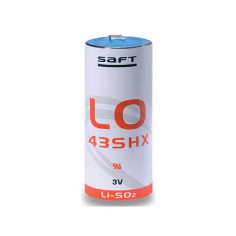 Saft LO43SHX Battery, 2.8V 5.0Ah Size 5/4 C Spiral Cell Li-SO2