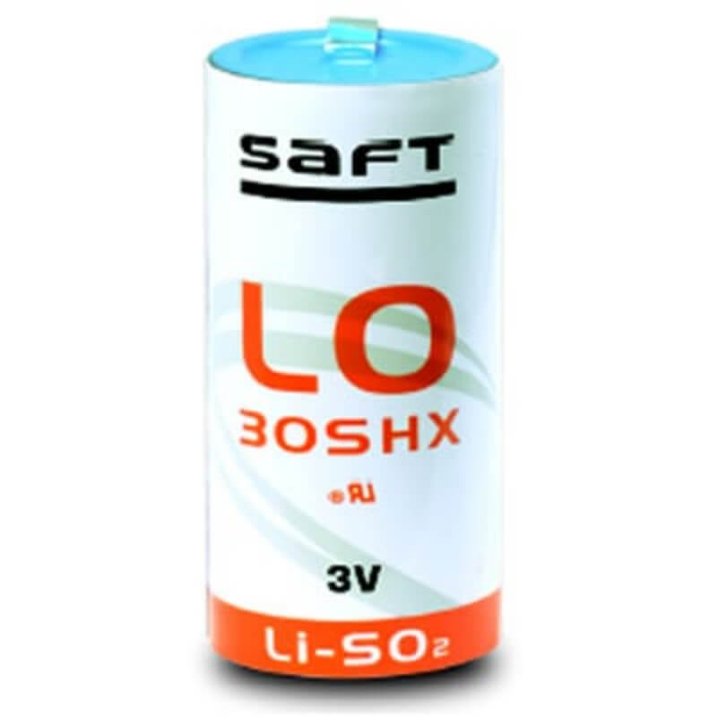 Saft LO30SHX Battery, 2.8V 5.75Ah Size Thin D Spiral Cell Li-SO2