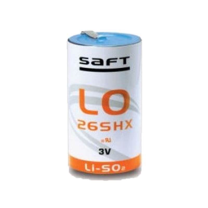 Saft LO26SHX Battery, 3V 7.5Ah Size D Spiral Cell Li-SO2