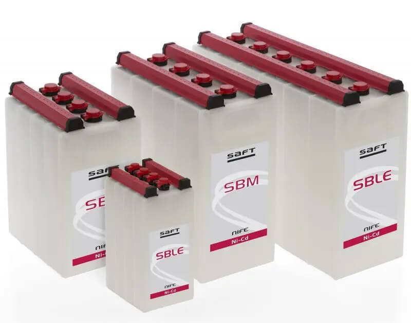 Saft SBLE 830, rechargeable 830Ah, Ni-Cd block battery