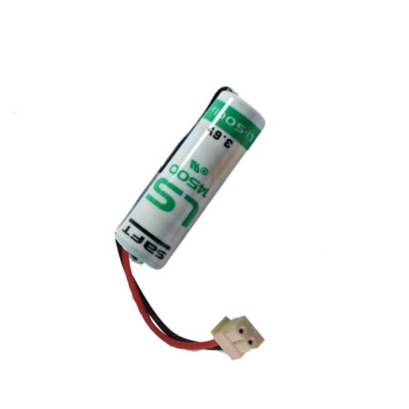 Saft ls14500-W-CA05 li-soci2, 3.6V, 2600mah with white plug