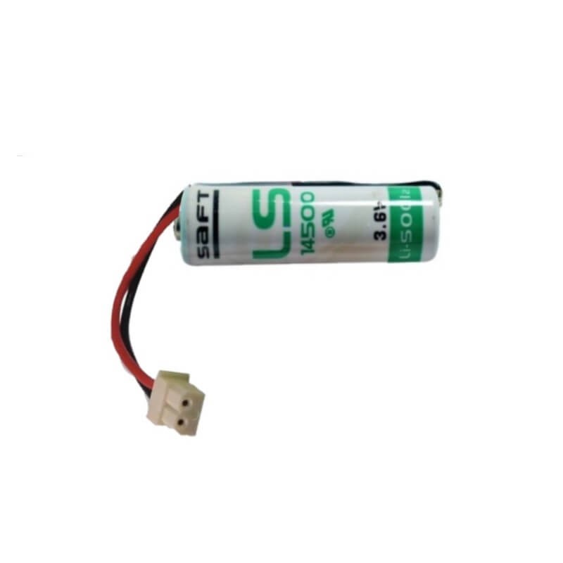 Saft ls14500-W-CA05 li-soci2, 3.6V, 2600mah with white plug