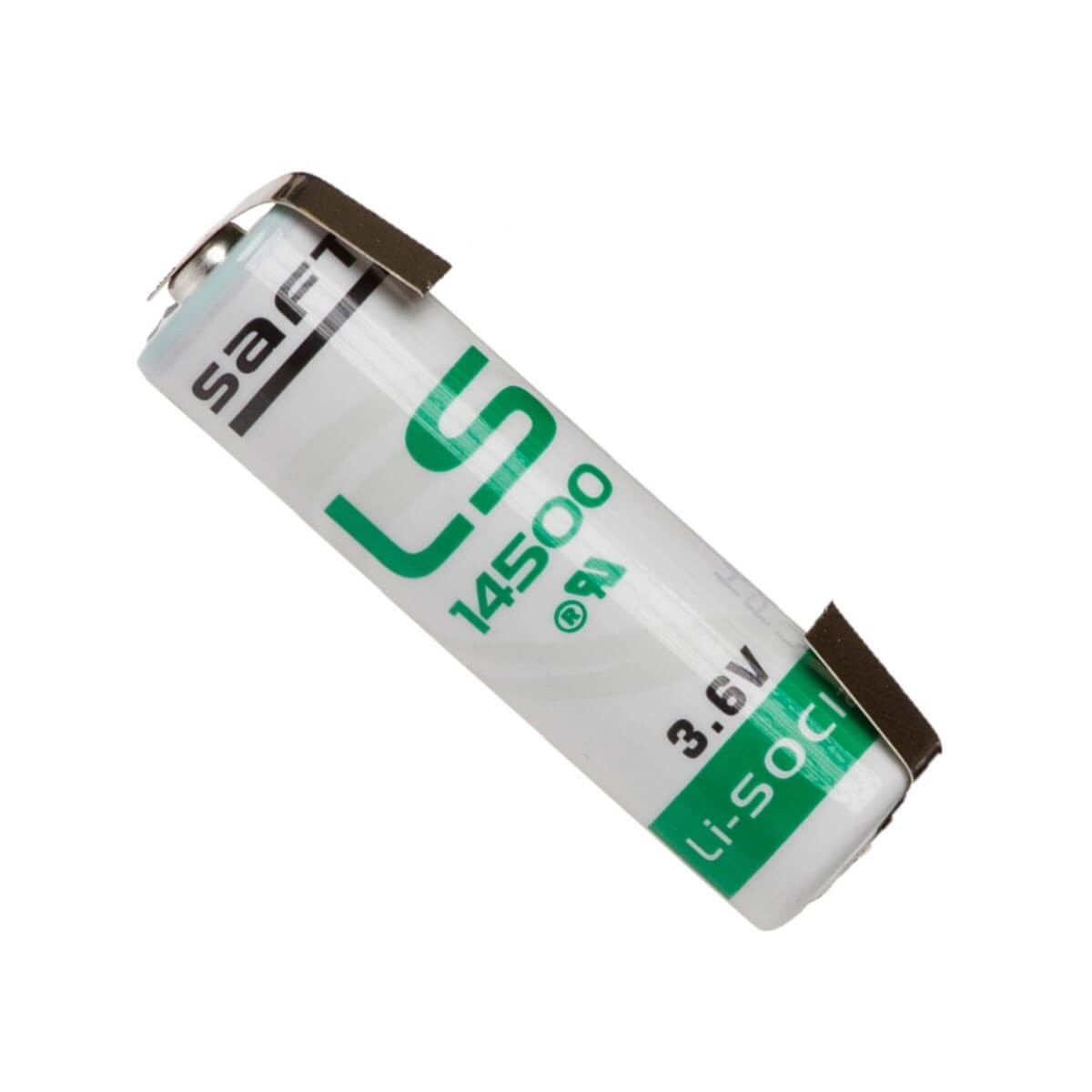 Saft LS14500-STS, LS-14500 Li-SOCI2 2600Mah Battery with solder tabs.