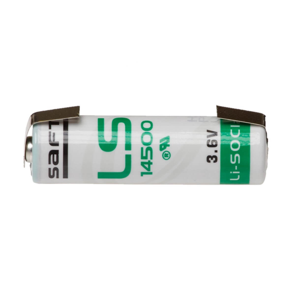 Saft LS14500-STS, LS-14500 Li-SOCI2 2600Mah Battery with solder tabs.