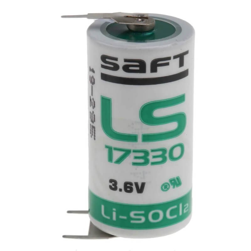 Saft LS17330, LS 17330 With PC Pins (1 Pin on Positive Terminal & 2 Pin on Negative Terminal)