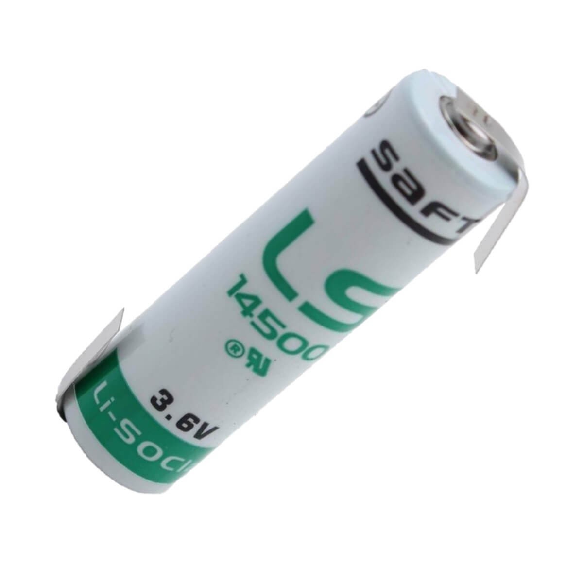 Saft LS14500-STS, LS-14500 Li-SOCI2 2600Mah Battery With Reverse/Z Solder Tabs