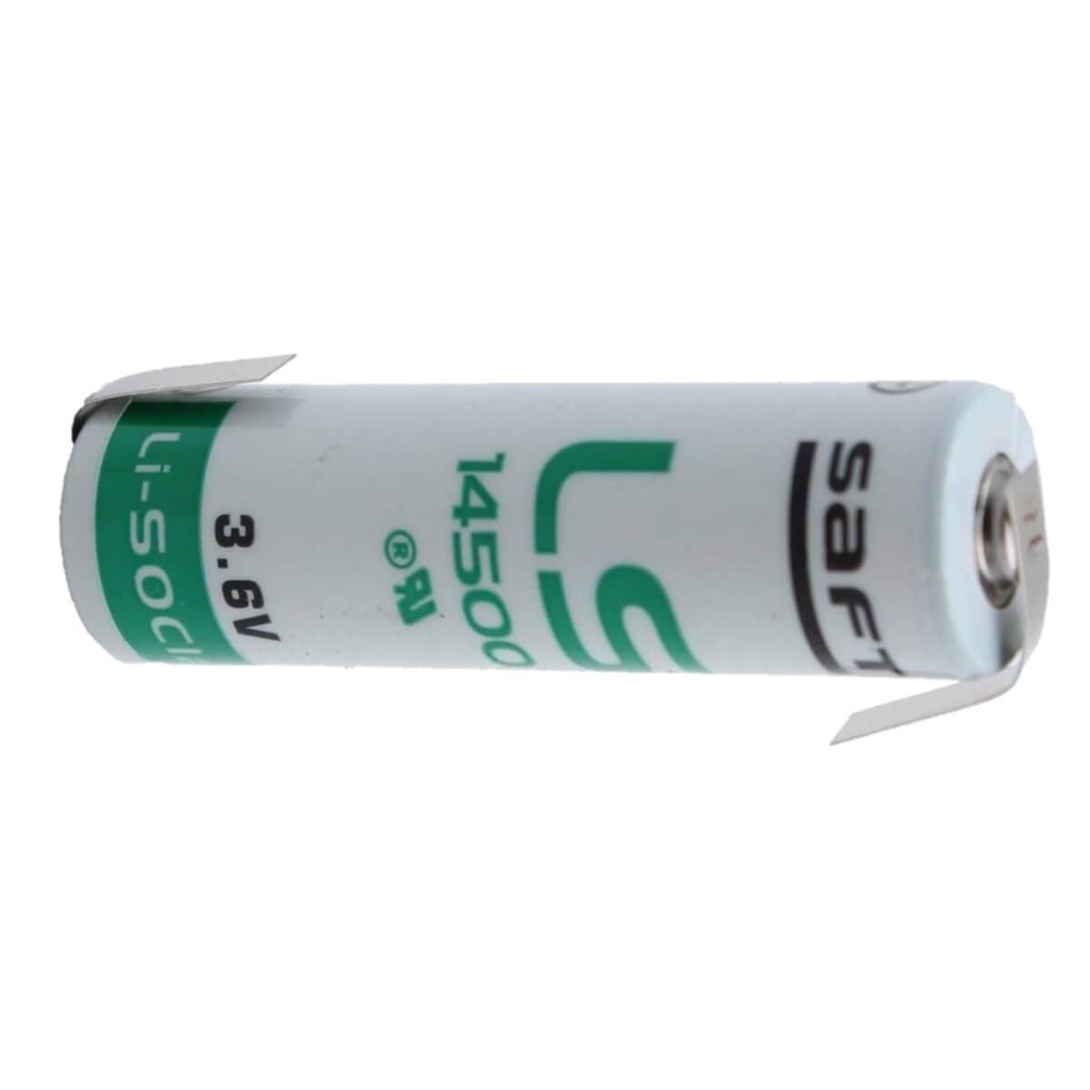 Saft LS14500-STS, LS-14500 Li-SOCI2 2600Mah Battery With Reverse/Z Solder Tabs