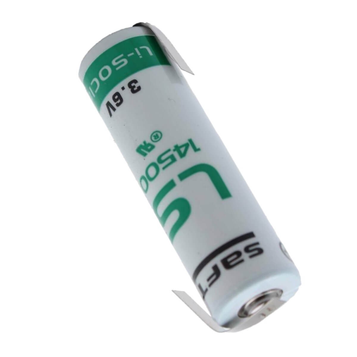 Saft LS14500-STS, LS-14500 Li-SOCI2 2600Mah Battery With Reverse/Z Solder Tabs