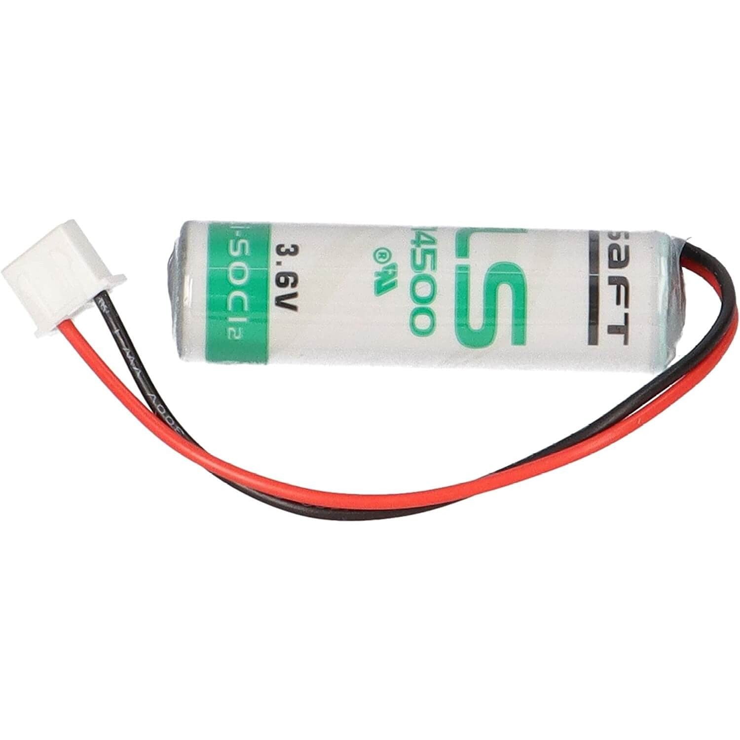 Saft LS14500-MF Li-SOCI2 2600Mah With 3 Inch Flyleads and white plug