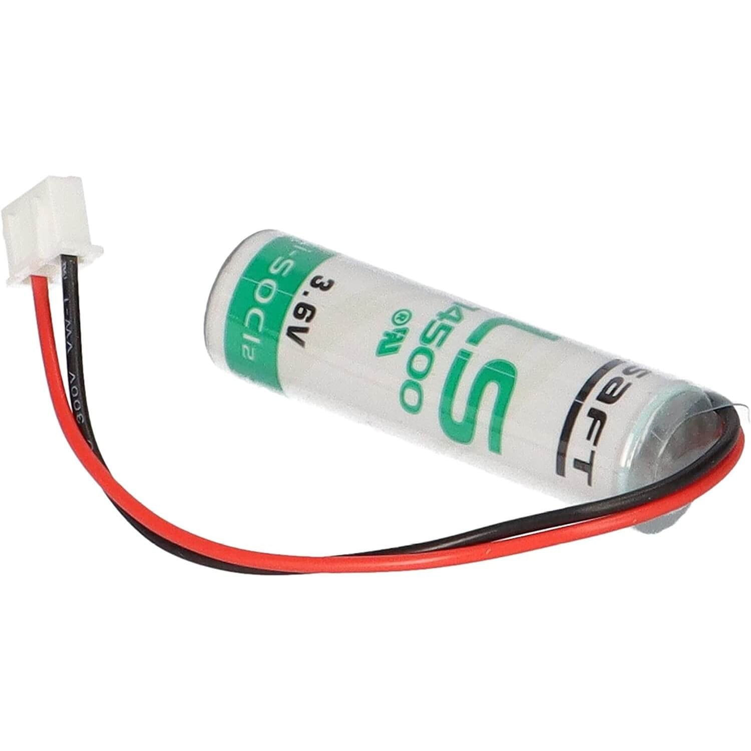 Saft LS14500-MF Li-SOCI2 2600Mah With 3 Inch Flyleads and white plug