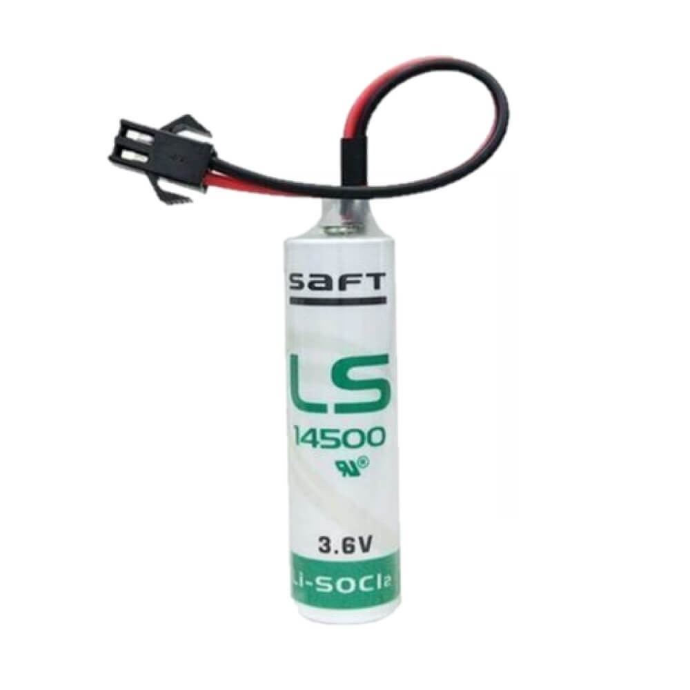 Saft LS14500-K Li-SOCI2 2600Mah With 3 Inch Flyleads and black plug