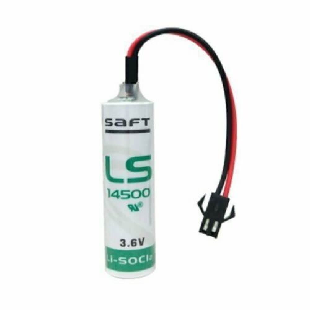 Saft LS14500-K Li-SOCI2 2600Mah With 3 Inch Flyleads and black plug