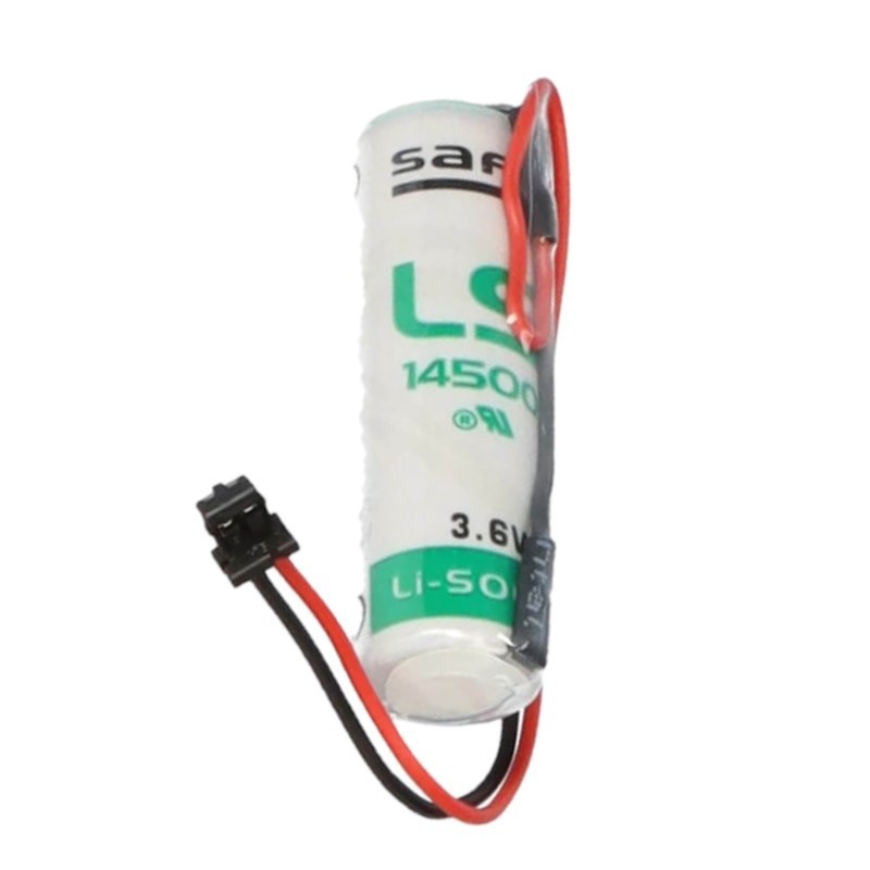 Saft LS14500-MDS Li-SOCI2 2600Mah With 3 Inch Flyleads and black plug