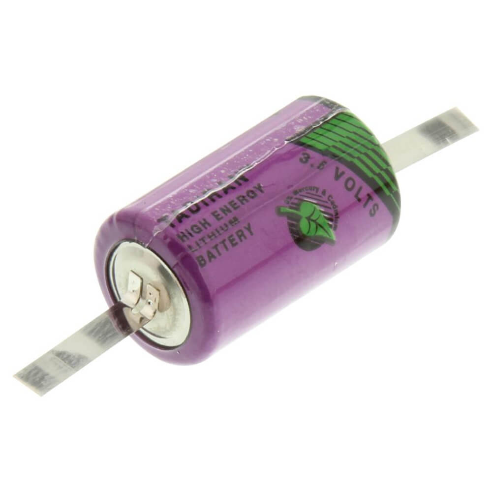 Tadiran TL-2150/S, 1/2 AA 1000mah 3.6V lithium battery with tabs